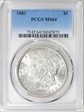 1883 $1 MS64