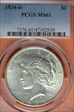 1934-D $1 MS61