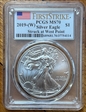 2019-(W) $1 Silver Eagle Struck at West Point First Strike MS70