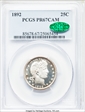 1892 25C PR67CAM
