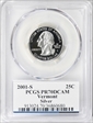 2001-S 25C Vermont Silver PR70DCAM