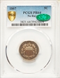 1867 5C No Rays PR64