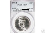 1992-P 50C MS67