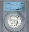 1981-D 50C MS67