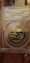 2001-S 25C Rhode Island PR68DCAM