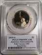 2019-S $1 American Innovation PA Polio Vaccine 1953 First Strike PR69DCAM