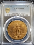 1913-D $20 MS65