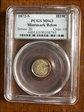1872-S H10C Mintmark Below Bow MS63