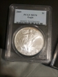 2009 $1 Silver Eagle MS70