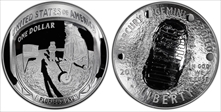 2019-P $1 Apollo 11 50th Anniversary 5oz Silver PR69DCAM