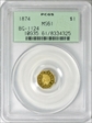 1874 G$1 BG-1124 MS61