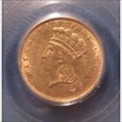 1856 G$1 Slanted 5 AU55