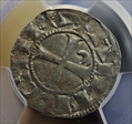 (1163-1201) Denier Bohemond III Head Left AU53