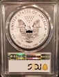 2019-W $1 Silver Eagle Enhanced Rev PR Pride of Two Nations, U.S. Set First Day of Issue PR70