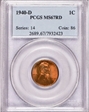 1940-D 1C MS67RD