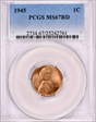 1945 1C MS67RD