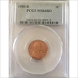 1980-D 1C MS66RD