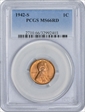 1942-S 1C MS66RD