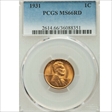 1931 1C MS66RD