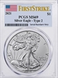 2021 $1 Silver Eagle - Type 2 First Strike MS69
