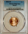 2013-D 1C Shield MS67RD