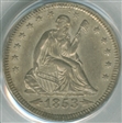 1853 25C Arrows and Rays AU55