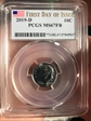 2019-D 10C First day of Issue MS67FB