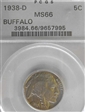 1938-D 5C Buffalo MS66