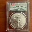 2014-(W) $1 Silver Eagle Struck at West Point First Strike MS70