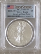 2018-(W) $1 Silver Eagle Struck at West Point First Strike MS70