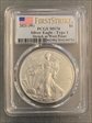 2021-(W) $1 Silver Eagle - Type 1 Struck at West Point First Strike MS70