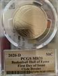 2020-D 50C Basketball Hall of Fame First Day of Issue Naismith Private Collection MS70