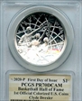 2020-P $1 Basketball Hall of Fame 1st Official Colorized U.S. Coins FDI Clyde Drexle PR70DCAM
