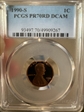 1990-S 1C PR70DCAM