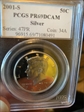 2001-S 50C Silver PR69DCAM