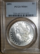 1891 $1 MS64