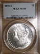 1890-S $1 MS66