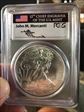 2014 $1 Silver Eagle Mercanti Signature MS70