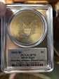 2015-W $1 Burnished Silver Eagle First Day of Issue - Philadelphia Mercanti SP70