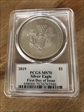 2019 $1 Silver Eagle First Day of Issue Cleveland Arrows MS70