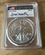 2014 $1 Silver Eagle Jim Licaretz Signature Jim Licaretz MS70