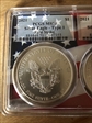 2021 $1 Silver Eagle - Type 1 First Strike Flag Picture Frame 2 coin MS70