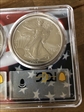 2021 $1 Silver Eagle - Type 2 First Strike Flag Picture Frame 2 coin MS70
