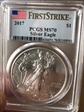 2017 $1 Silver Eagle First Strike MS70