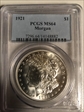1921 $1 Morgan MS64