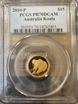 2010-P $15 Koala Gold PR70DCAM