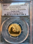 2011 100 Yn Panda Gold MS70