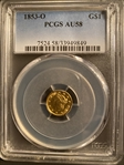 1853-O G$1 AU58