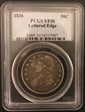 1836 50C Lettered Edge VF30