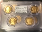 2008-S 4 pc. Presidential Dollar Set PR69DCAM